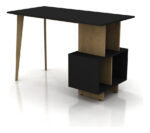 Escritorio Con Estantes Color Roble Miel / Negro - Image 4