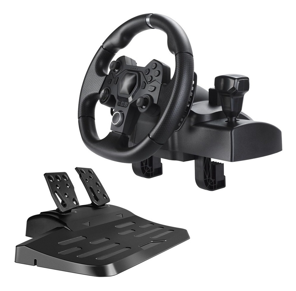 D_NQ_NP_676633-MLA49864768796_052022-F.jpg Volante Dynacom Gamer Con Pedales Para Pc Usb Premium Negro - Image 1