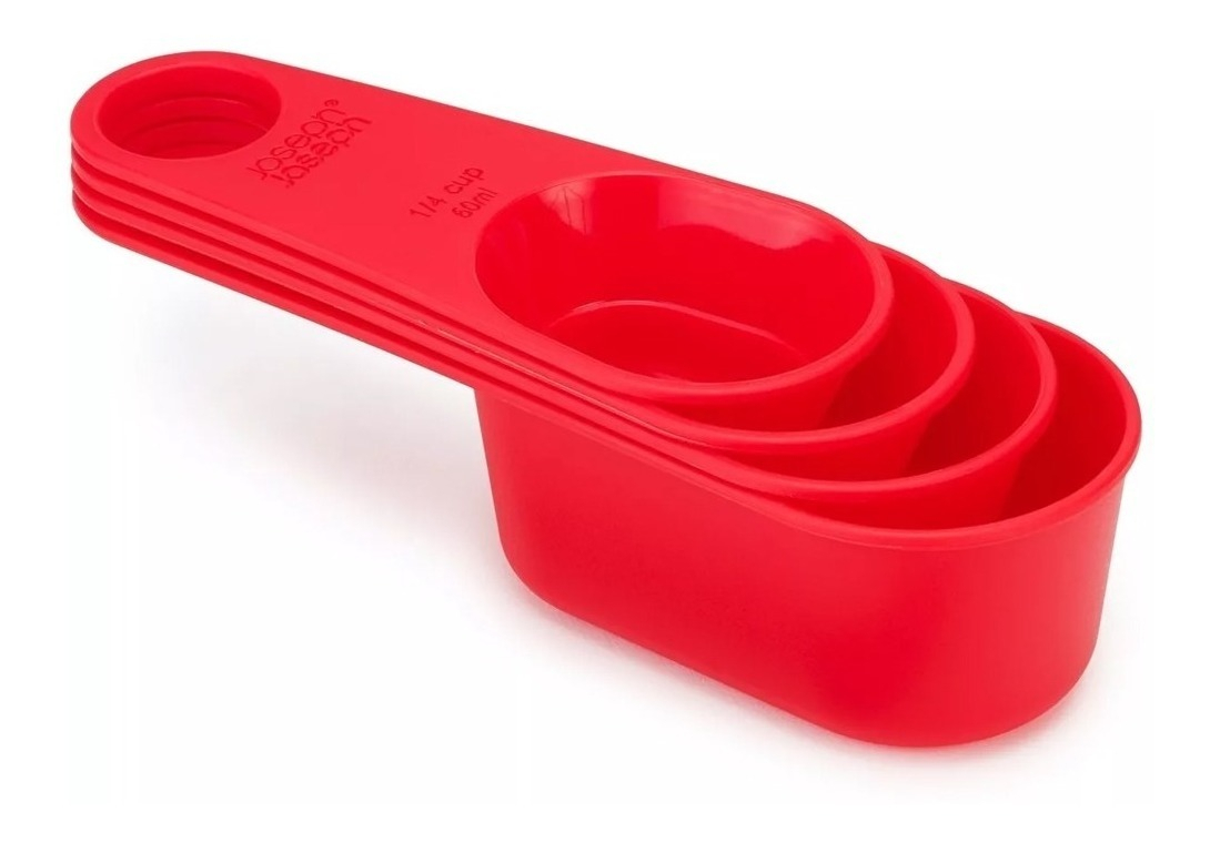 D_NQ_NP_676755-MLA100061585991_122025-F.jpg Set X4 Tazas Medidoras Joseph Duo Cocina Calidad Premium Color Rojo - Image 1