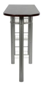 Desayunador 2 Taburete Mesa Estantes Set Banqueta Silla Bar Chocolate - Image 2