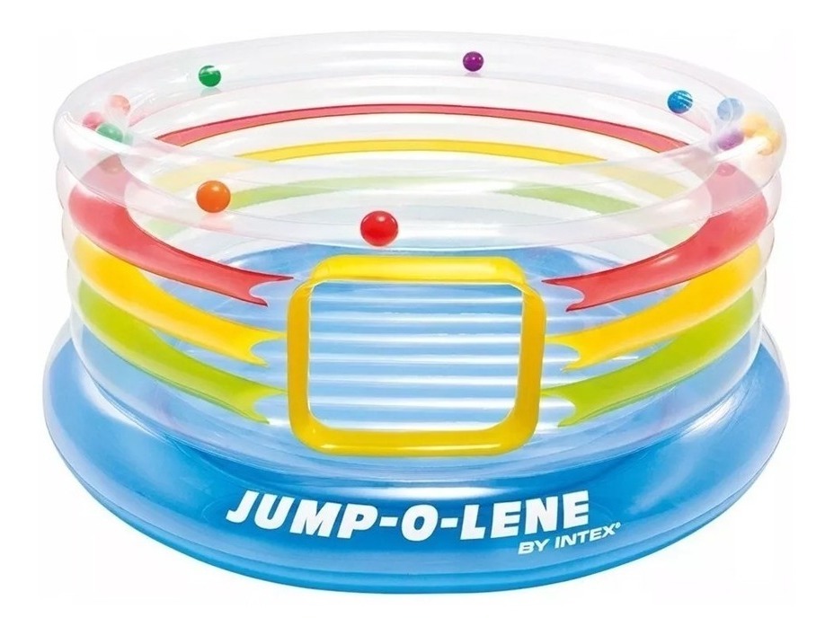 D_NQ_NP_680696-MLA32555331480_102019-F.jpg Inflable Pelotero Transparente Saltarin Intex + Pelotas - Image 1