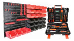 Organizador De Pared + Juego De Herramientas Black & Decker Negro