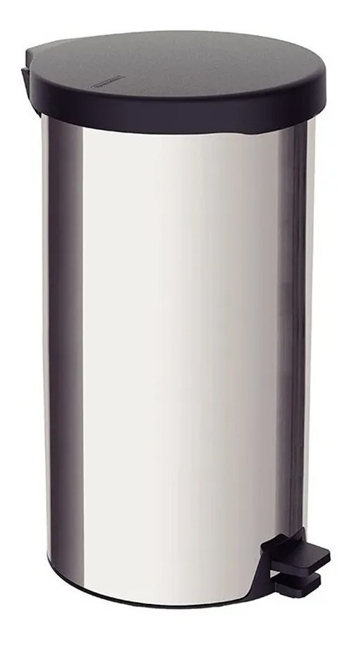 D_NQ_NP_682525-MLA46738015829_072021-F.jpg Cesto De Basura 20 Litros Papelero Acero Inoxidable Ramos Mejia Gris - Image 1