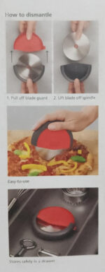 Cortador De Pizza Sandwiches Rueda Joseph Duo Rojo - Image 7