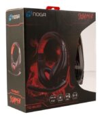 Auricular Noganet Gamer Para Ps4 + Pc Mic Regulable Negro/rojo - Image 2