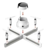 Mini Drone 30 Metros Luz Led Indoor Control En Ramos Mejia! Gris Con Blanco - Image 3