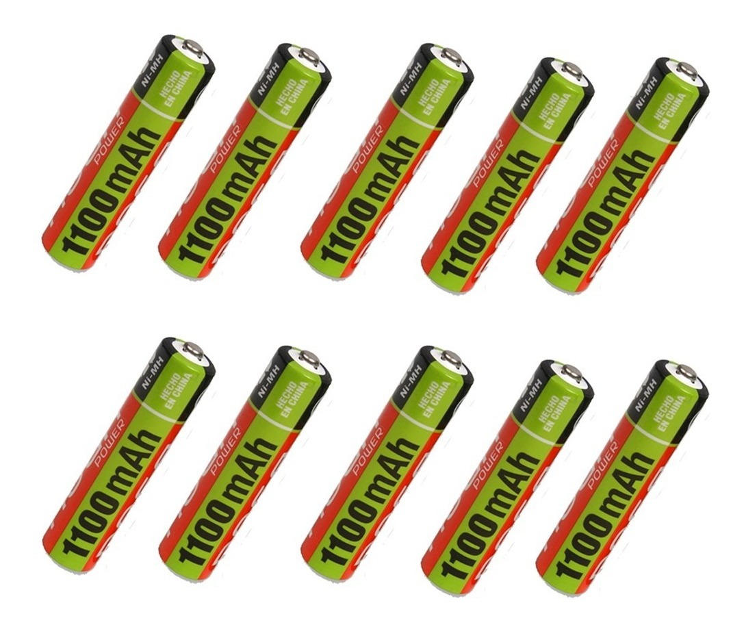 D_NQ_NP_691161-MLA31653616516_082019-F.jpg Set De 10 Pilas Aaa Pila Noganet Recargables Capacidad 1100 - Image 1