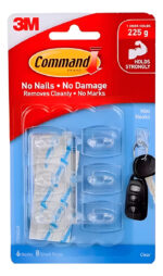 Gancho De Plastico X6 Unidades Command 3m Pequeños Calidad