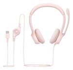 Audifono Logitech H390 Usb C/ Cancelación De Ruido Color Rosa - Image 6