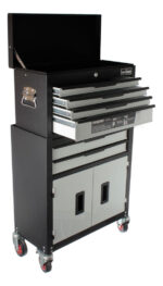 Gabinete Metalico Caja Para Herramientas Ruedas + Cajones Negro - Image 4