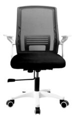 Silla Ejecutiva Empoli Em-3048 Ergonómica Apoyabrazos Abatibles Soporte Lumbar Blanco Mesh - Image 2
