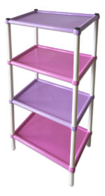 Estanteria Infantil De Colores 4 Niveles Rimax Color Rosa