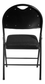 Silla Plegable Metalican Diseño Elegante Con Detalle Negro Lisa - Image 3