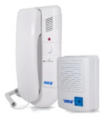 Kit Set Portero Electrico Telefono + Timbre Exterior A Pilas Blanco