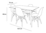 Juego De Comedor Irlanda Mesa Diseño Moderno + 4 Sillas Blanco Liso - Image 9