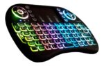 Mini Teclado Inalambrico Con Luz Rgb Smart Android Windows Negro Español Latinoamérica
