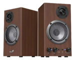 Parlantes Genius 2.0 + 14 Watts Caja Madera Premium Ramos Mejia Marrón Oscuro