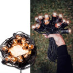 Guirnalda Luces Kermesse 10 Focos Estilo Calidad Premium  Negro Guirnalda Redondo - Image 3