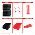 Organizador De Herramientas De Pared Nappo Tablero 46 Piezas Color Negro - Image 2