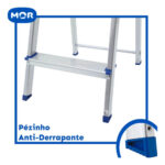 Escalera 5 Escalones Aluminio 1.08 Mts Mor Color Aluminio - Image 7