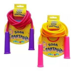 Soga De Saltar Infantil Colorida Vulcanita Calidad Premium Rosa Y Violeta - Image 3