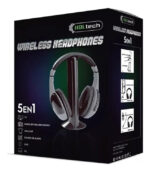 Auricular Inalambrico Con Mic Tv Pc Mp3 Base Conexion Rca Negro - Image 4