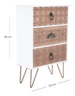 Cajonera Tramada Retro Mesa Vintage Diseño Total + Cajones - Image 4