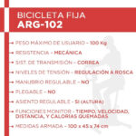 Bicicleta Fija Vertical Arg-102 Randers Mecanica Negro - Image 5