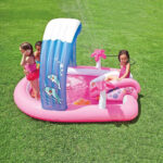 Pileta Inflable Intex Playcenter Kitty 57137 Color Rosa Y Celeste 211x163x121 Cm - Image 2