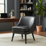 Silla Sillon Chocolate Individual Acolchado 1 Cuerpo Ramos Marrón Pvc