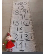 Alfombra Infantil 60 X 200 Cm Rayuela Numeros Algodon 2 M 60 Cm Blanco - Image 2