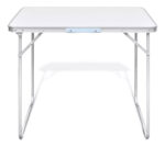 Mesa Camping Aluminio Plegable Unica Reforzada Ramos Mejia Blanco - Image 3