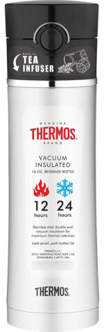 Termo Thermos Botella Acero Inoxidable Frio Caliente Premium Plateado - Image 2