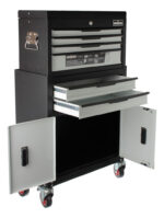 Gabinete Metalico Caja Para Herramientas Ruedas + Cajones Negro - Image 3