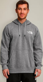Hoodie Buzo The North Face Half Dome Original Algodon S Gris Oscuro
