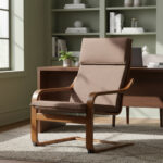 Silla Sillon De Descanso Moderno Madera Con Apoyabrazos
