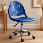 Silla De Computacion Sin Apoyabrazos Rosa O Azul Giratoria