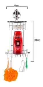 Organizador De Ducha Cromado 2 Estantes Succion Premium - Image 2