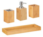 Organizador De Baño 4 Accesorios Multifuncion Bambu - Image 2