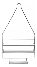 Organizador De Ducha Doble Cromado Resistente Premium
