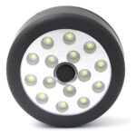 Linterna Led Emergencia Negra 12 Luces Con Imán Y Gancho Linterna Negro