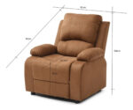 Sillon Poltrona Relax Reclinable Cine Premium 3 Posiciones Marrón Claro Liso - Image 5