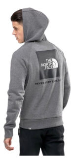 Hoodie Buzo The North Face Half Dome Original Algodon S Gris Oscuro - Image 4