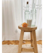 Banco De Madera Circular Bajo Reforzado Diseño Calidad - Image 5