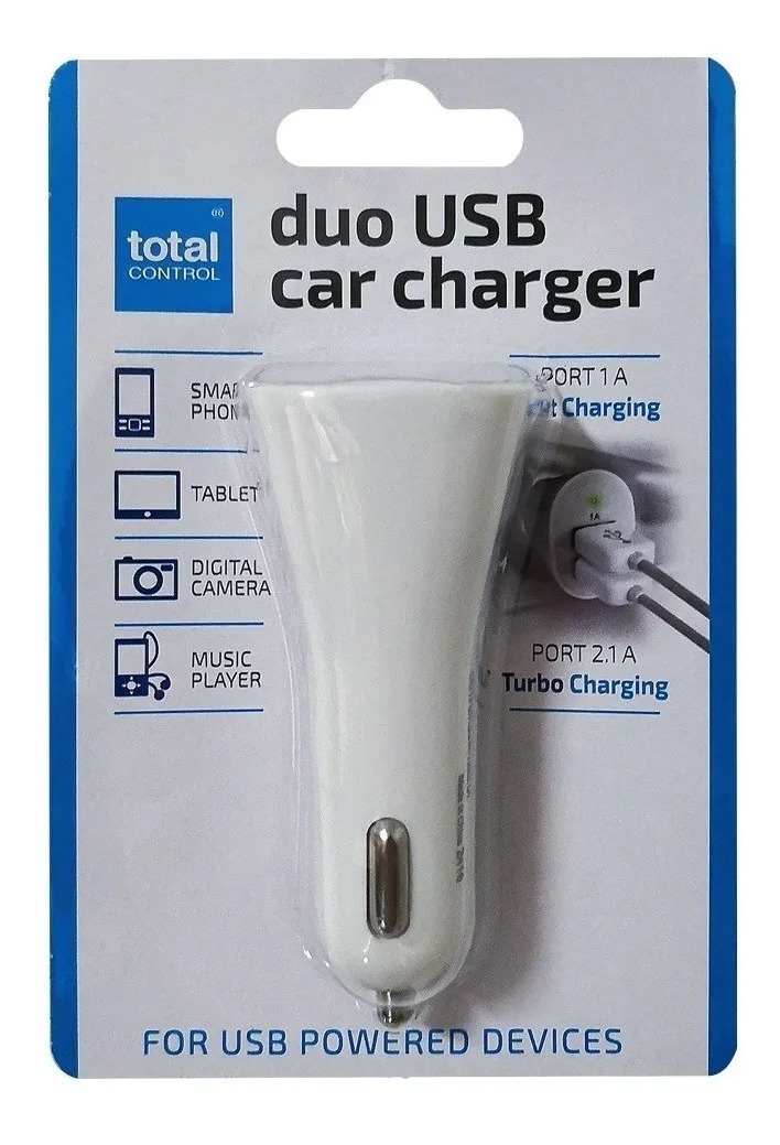 D_NQ_NP_740350-MLA42764923738_072020-F.jpg Cargador Celulares 12v Doble Usb Auto 2a + Cable Colores Blanco - Image 1
