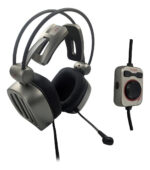 Auriculares Gamer 7.1 Ps4 Pc Con Microfono Led Noga Misfit E Color Gris Color De La Luz Rojo