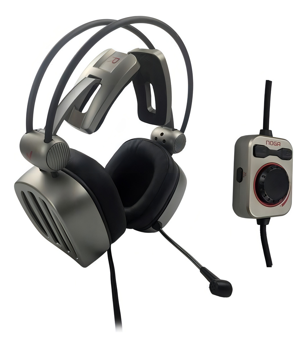 D_NQ_NP_740737-MLA99578004878_122025-F.jpg Auriculares Gamer 7.1 Ps4 Pc Con Microfono Led Noga Misfit E Color Gris Color De La Luz Rojo - Image 1