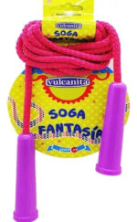 Soga De Saltar Infantil Colorida Vulcanita Calidad Premium Rosa Y Violeta - Image 2