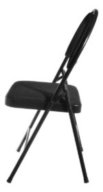 Silla Plegable Metalican Diseño Elegante Con Detalle Negro Lisa - Image 2