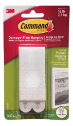 Kit Deco: Perchero Con Estante Madera Alamo Marron + Set X8 Tiras Adhesivas Abrojo 3m Blanco - Image 3